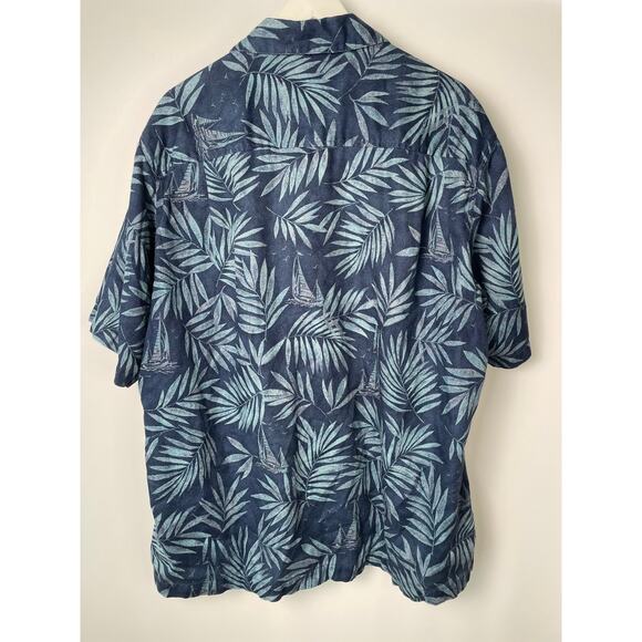 WOOLRICH 100% cotton Tropical Pattern Shirt SZ L - Picture 5 of 7